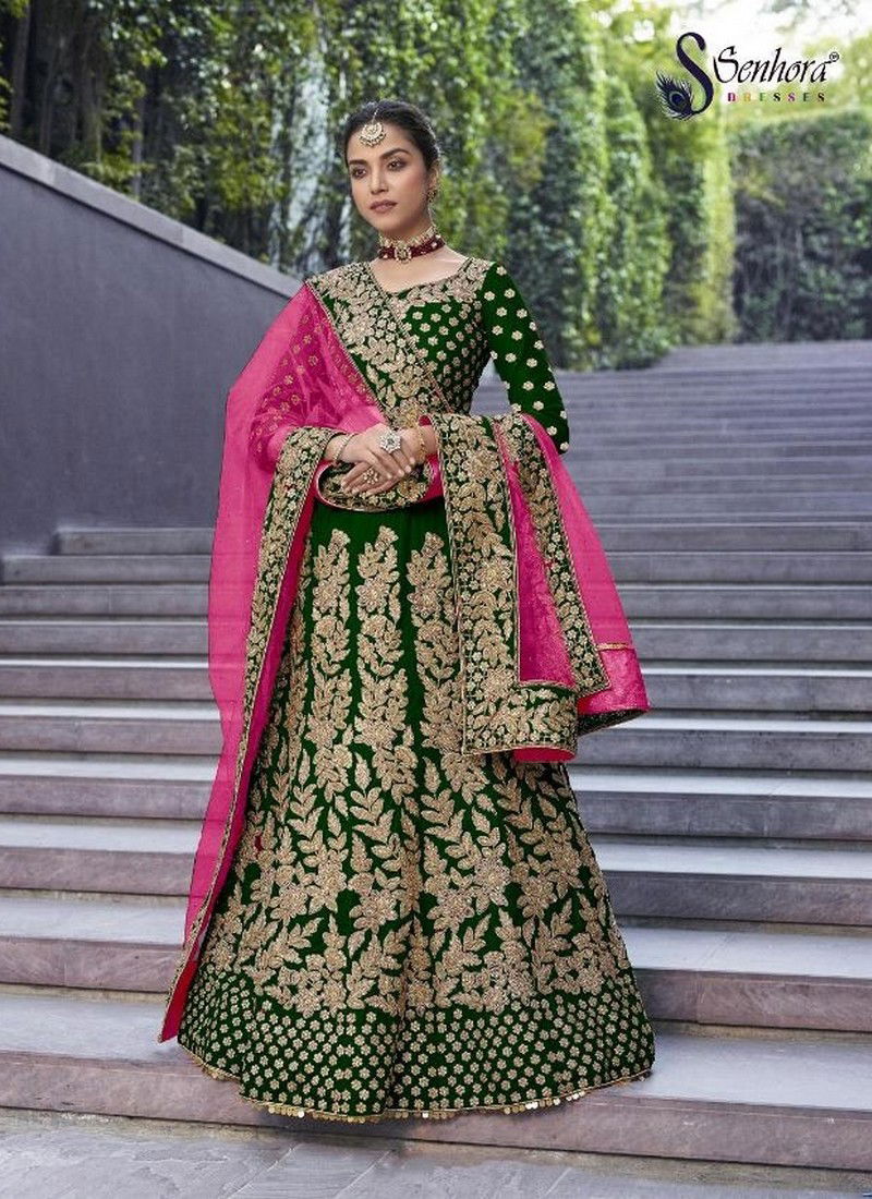 SENHORA MAYREE VOL-2 Latest Designer Bridal Wedding Wear Heavy Velvet And Embroidery Worked Lehenga Choili Collection